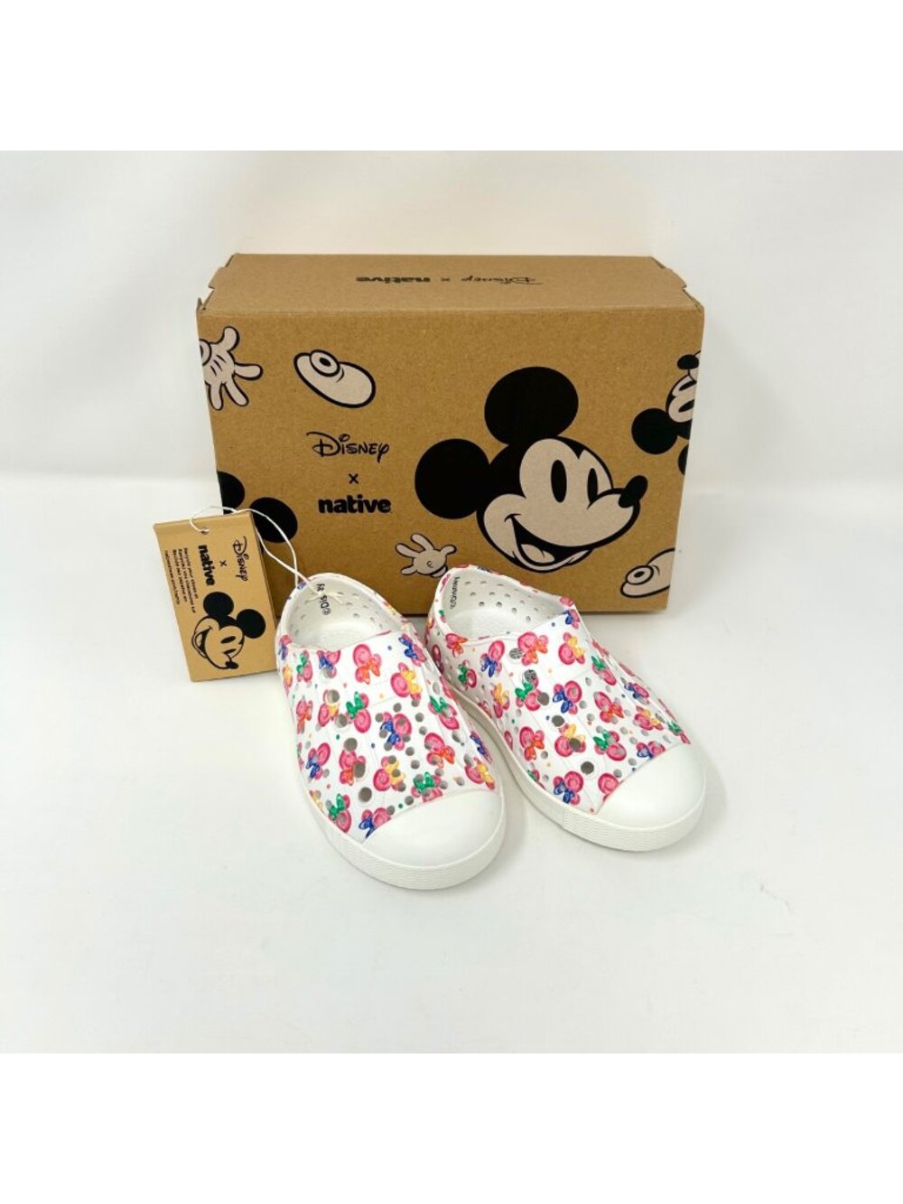 Native Shoes Jefferson Disney Minnie Paint Drops Toddler C5 Slip On Kids Shoes